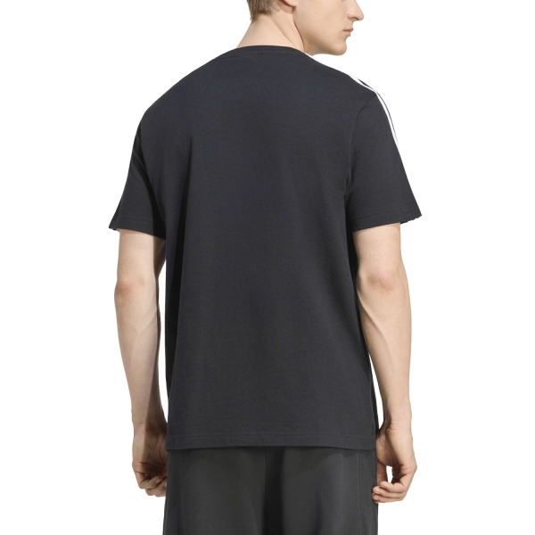 adidas Essentials 3 Stripes Single Maglietta - Black/White