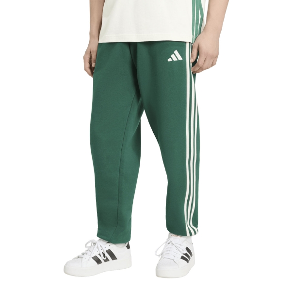 Men's Tennis Pants and Tights adidas Essentials 3 Stripes Pants Collegiate Green/Off White KY4129