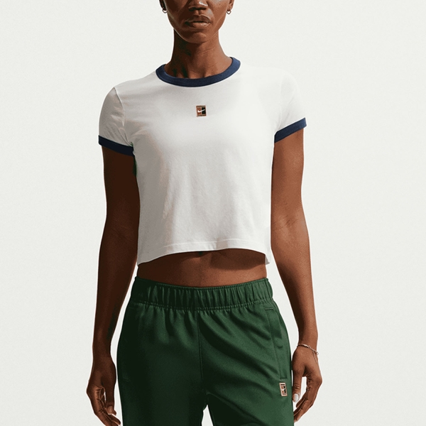 Camisetas y Polos de Tenis Mujer Nike Heritage Camiseta  Sail/Midnight Navy IH5059133