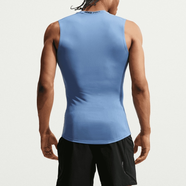 Nike Pro Dri-FIT Logo Canotta - Indigo Storm/Black