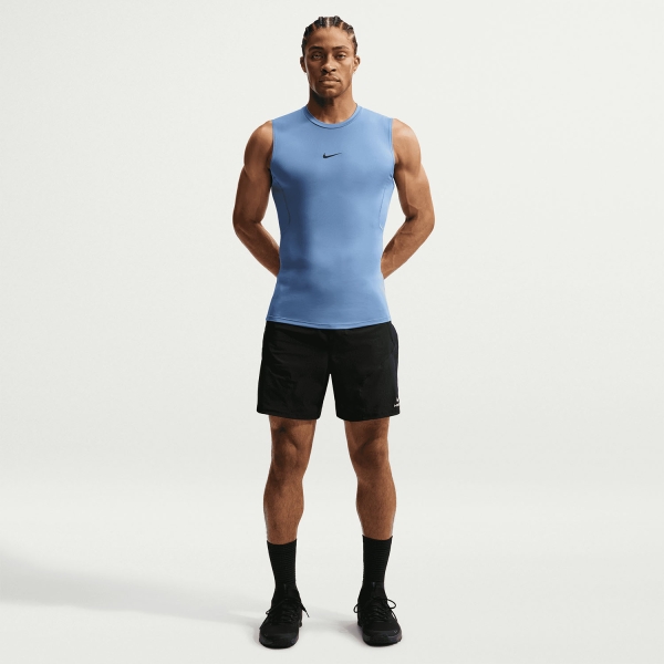 Nike Pro Dri-FIT Logo Canotta - Indigo Storm/Black