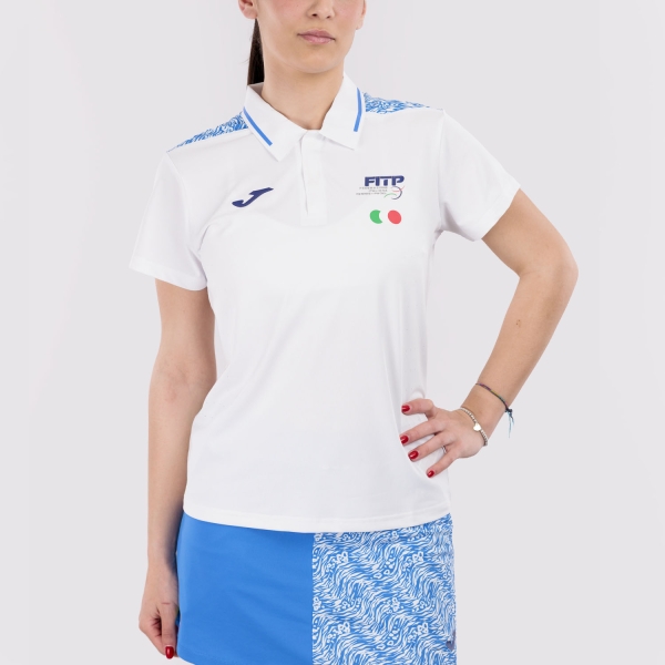 Women`s Tennis T-Shirts and Polos Joma FITP Graphic Polo  White SW90701D0101
