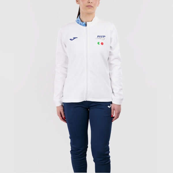 Women's Tennis Suits Joma FITP Pre Game Print Tracksuit  White/Royal/Navy SW90800D2201