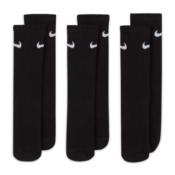 Tennis Socks Nike Everyday Crew x 3 Socks Junior  Black/White SX6842010