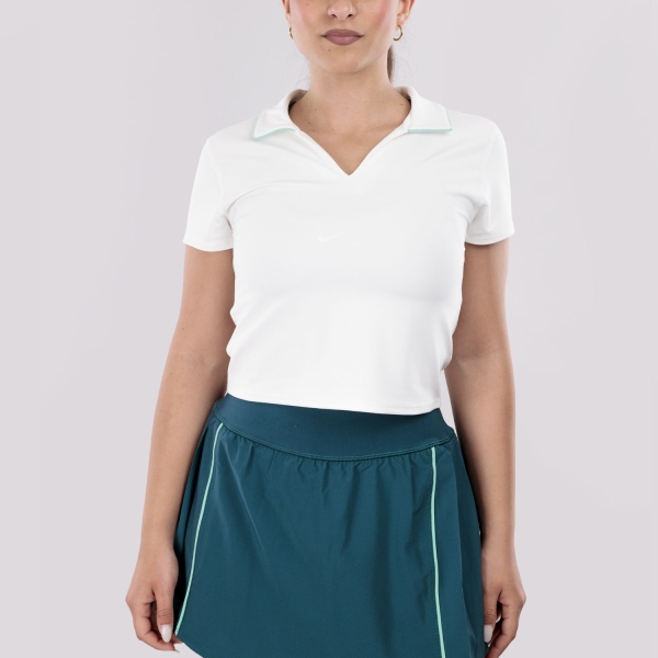 Women`s Tennis T-Shirts and Polos New Balance Tournament Polo  White WT61S8TLWT