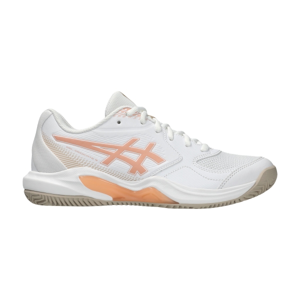 Calzado Tenis Mujer ASICS Gel Dedicate 9 Clay White/Cantaloupe 1042A314100
