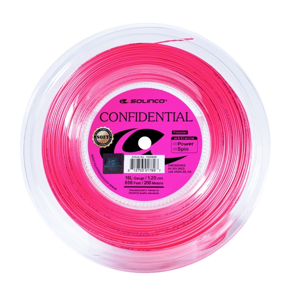 Corda Monofilamento Solinco Confidential Soft 1.20 Matassa 200 m  Electric Pink 1920659