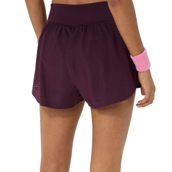 ASICS Match Laser Cut 2in Shorts - Dark Aubergine