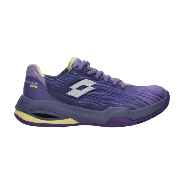 Women`s Tennis Shoes Lotto Mirage 200 II PRT Clay  Future Violet/All White/Paisley Purple 222181EA1