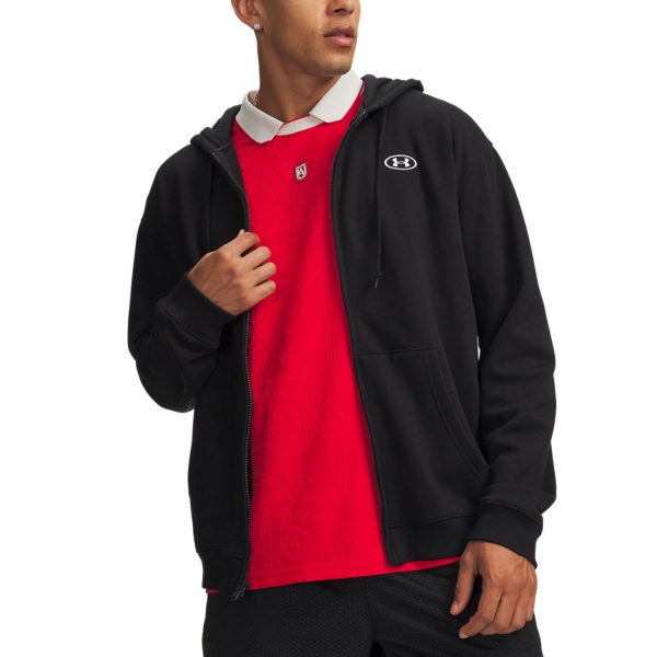 Maglie e Felpe Tennis Uomo Under Armour Rival Fleece Felpa  Ultimate Black/White 60134510008