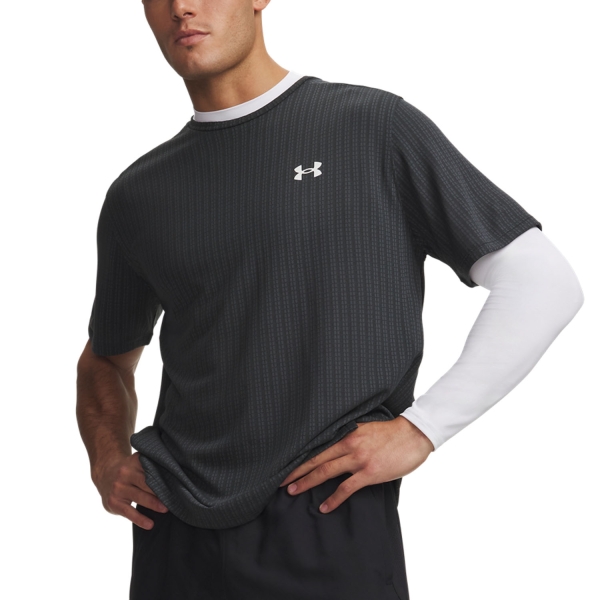 Camisetas de Tenis Hombre Under Armour Tech Vent Jacquard Camiseta  Ultimate Black/White 60137940008
