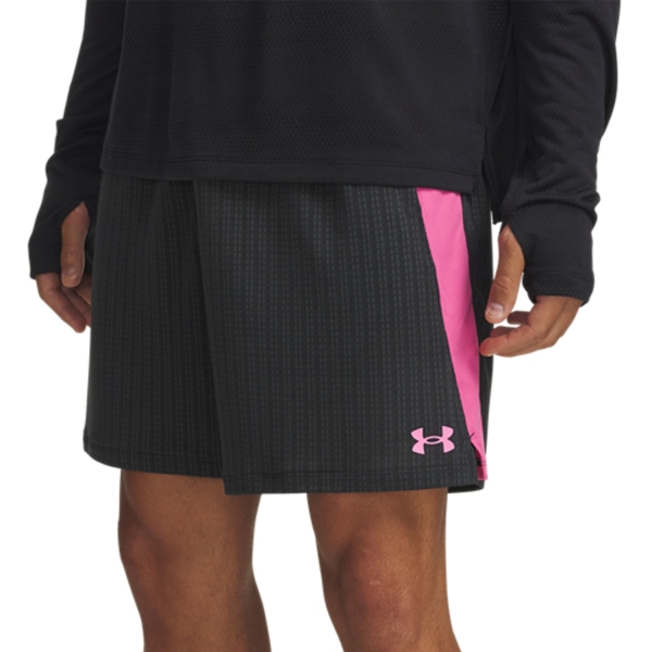 Pantalones Cortos Tenis Hombre Under Armour Tech Vent Jacquard 7in Shorts  Ultimate Black/Pink Frenzy 60137950009