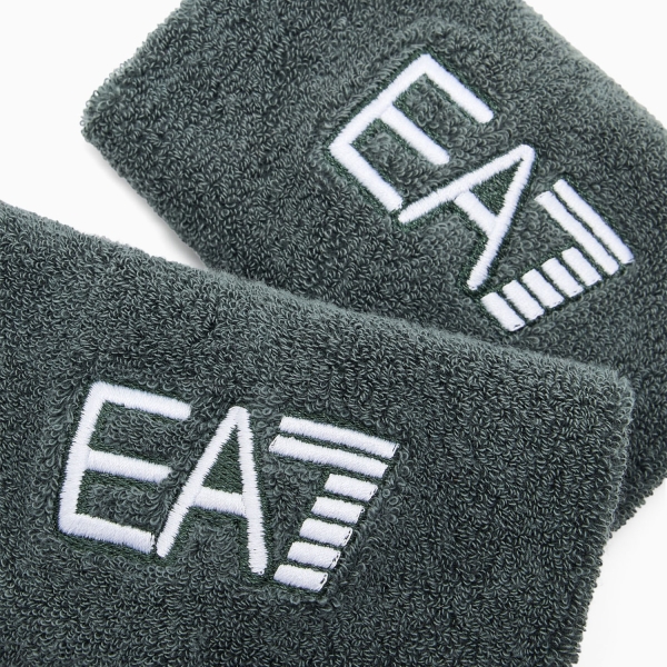 EA7 Pro Wristbands - Silver Pine/White