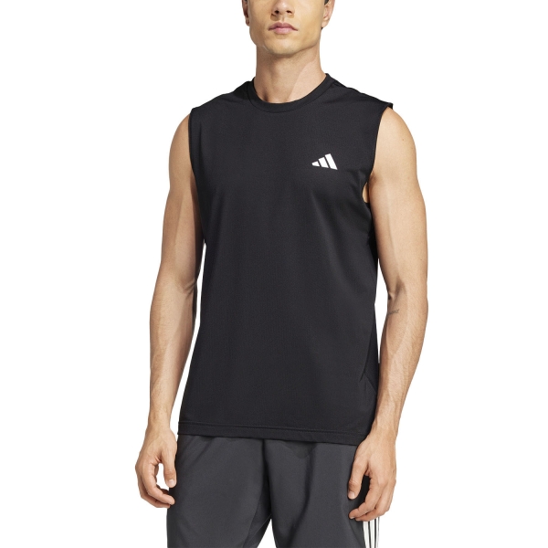 Men's Tennis Shirts adidas Club Climacool Tank  Black JN7089