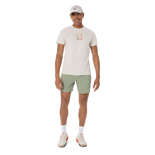 ASICS Court Core Graphic Maglietta - Soft Oat