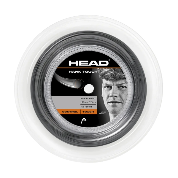 Cordaje Monofilamento HEAD Hawk Touch 1.30 Bobina 200 m  Anthracite 281234 16AN
