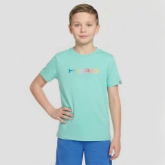 HEAD Rainbow Logo Camiseta Niños - Turquoise