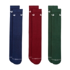 Nike Everyday Elevated x 3 Socks - Blue/Red/Green