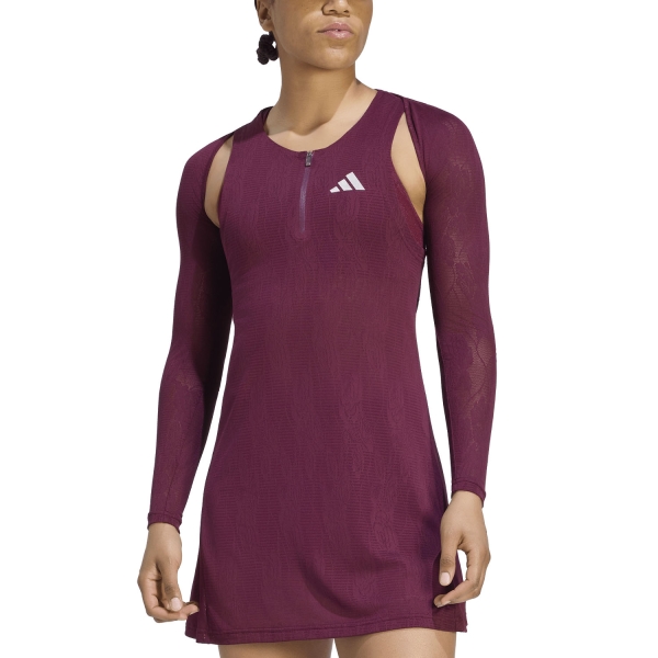 Women's Tennis Shirts and Hoodies adidas CLIMACOOL Shrug  Maroon KR4881