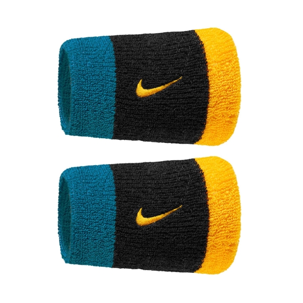 Polsini Tennis Nike Swoosh Classic Polsini Lunghi  Black/Green Abyss/University Gold N.101.2406.047.OS