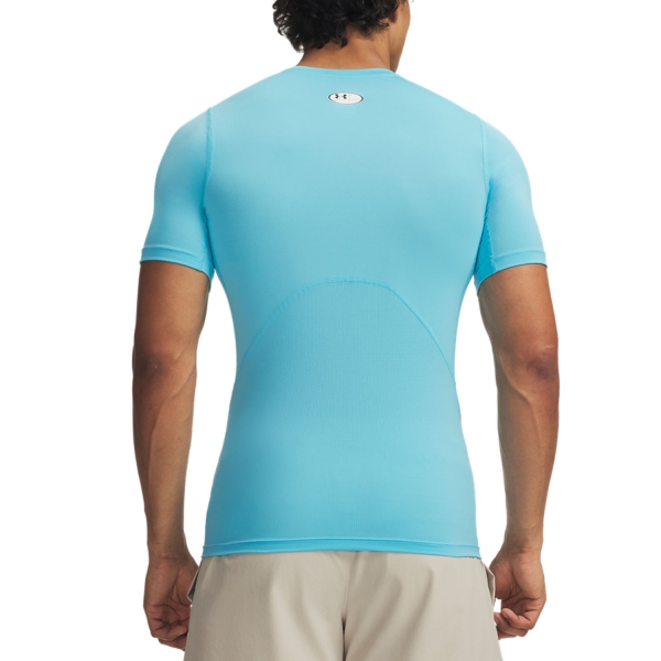 Under Armour HeatGear Compression Maglietta - Fresco Blue/White