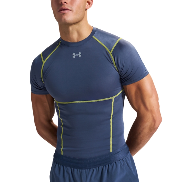Tennis Men's Underwear Under Armour HeatGear Elite TShirt  Downpour Gray/Flash Light/Reflective 60153820044