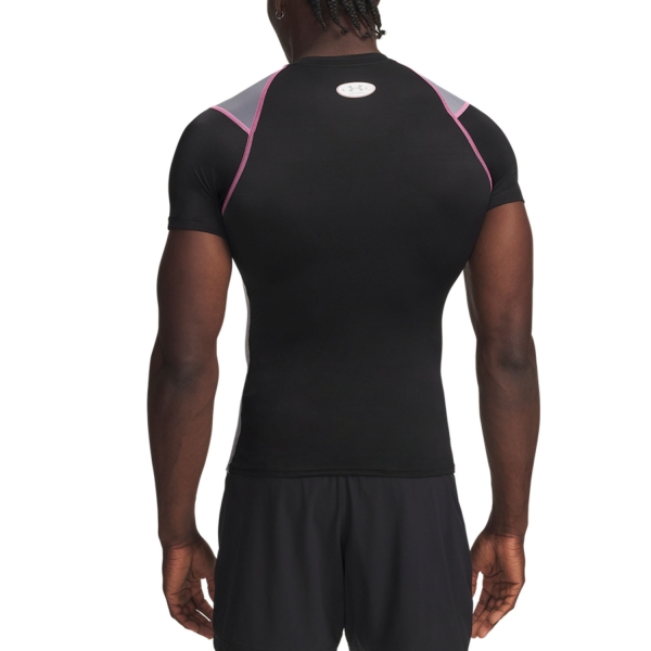 Under Armour HeatGear Elite Camiseta - Ultimate Black/Pink Frenzy/Reflective
