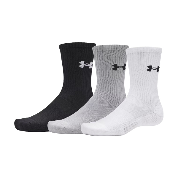 Calcetines de Tenis Under Armour Performance Crew x 3 Calcetines  White/Steel 60096850101