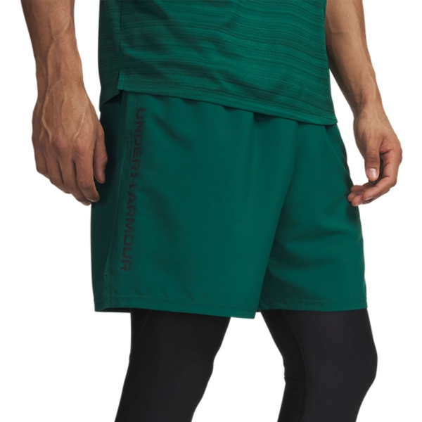 Men's Tennis Shorts Under Armour Woven Split 9in Shorts  Campus Ivy/Black 13833560312