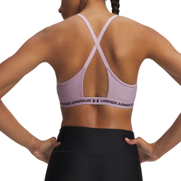 Under Armour Crossback Low Sports Bra - Mauve Pink/Purple Echo