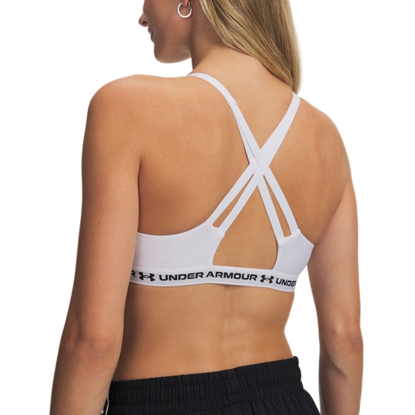 Under Armour Crossback Low Strap Reggiseno Sportivo - White/Black