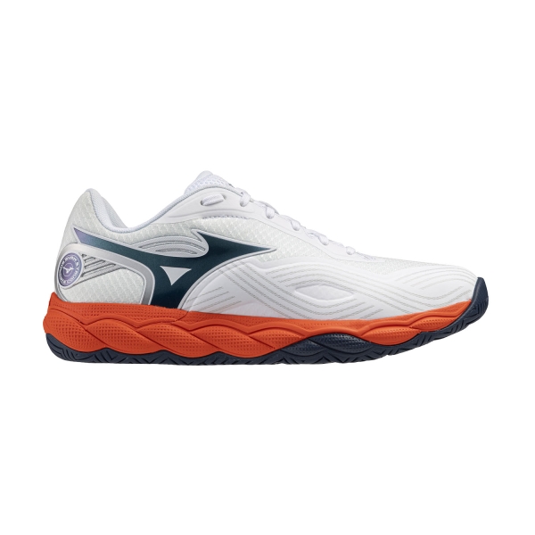 Calzado Tenis Hombre Mizuno Wave Enforce Court 2 All Court  White/Insignia Blue/Orange 61GA263202