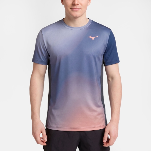 Men's Tennis Shirts Mizuno Graphic TShirt  Insignia Blue 62GAD50113