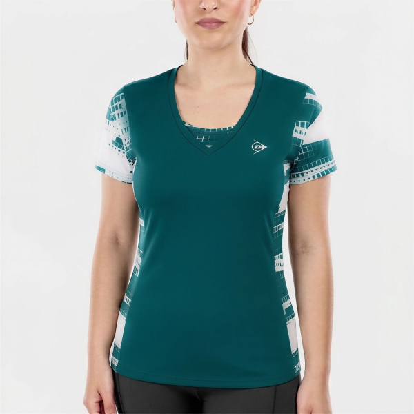 Magliette e Polo Tennis Donna Dunlop Game Maglietta  Shaded Spruce/White 880486