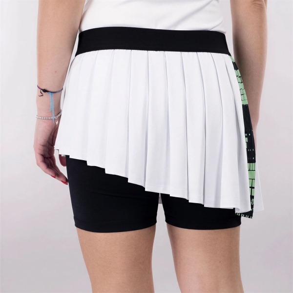 Dunlop Game Pleated Gonna - White/Black/Fair Green