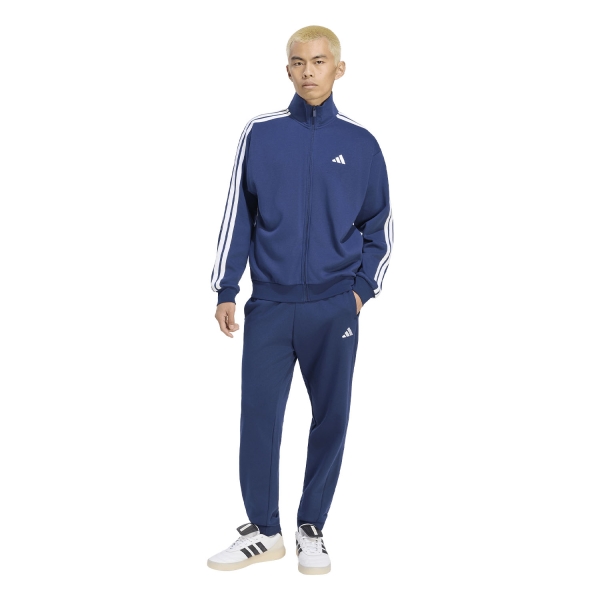 adidas 3 Stripes Logo Tracksuit - Team Navy Blue 2/White