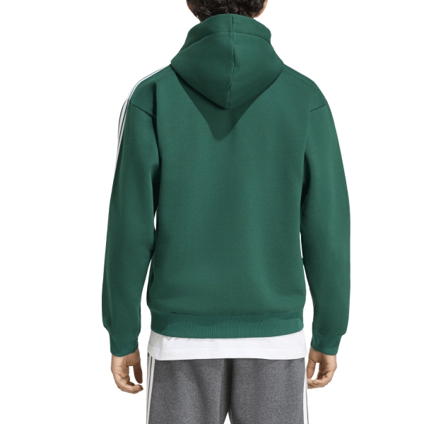 adidas Essentials 3 Stripes Print Hoodie - Collegiate Green/Off White