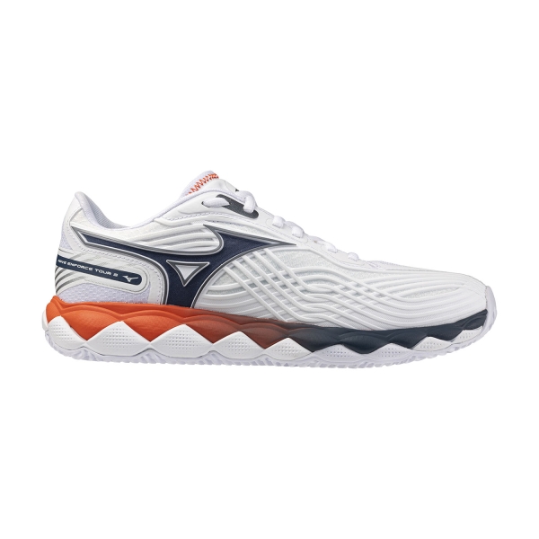 Scarpe Tennis Uomo Mizuno Wave Enforce Tour 2 Clay White/Insignia Blue/Orange 61GC260302
