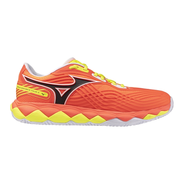 Scarpe Padel Mizuno Wave Enforce Tour 2 Padel Lava Orange/White/Yellow Jasper 61GB260554