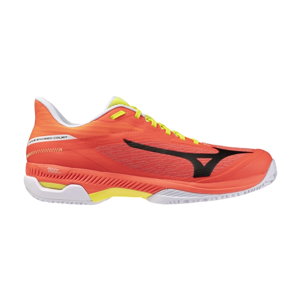 Calzado padel Mizuno Wave Exceed Court Padel Lava Orange/Black Oyster/Yellow Jasper 61GB262254