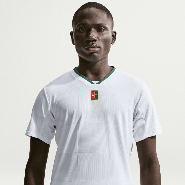 Nike Court Dri-FIT ADV Slam T-Shirt - White/Gorge Green