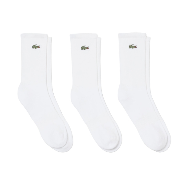 Calze Tennis Lacoste Crew x 3 Calze  Blanc RA9192001