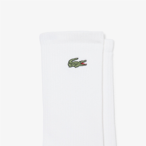 Lacoste Crew x 3 Socks - Blanc