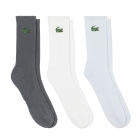 Lacoste Soft Crew x 3 Calze - Blanc/Bleu Clair/Gris