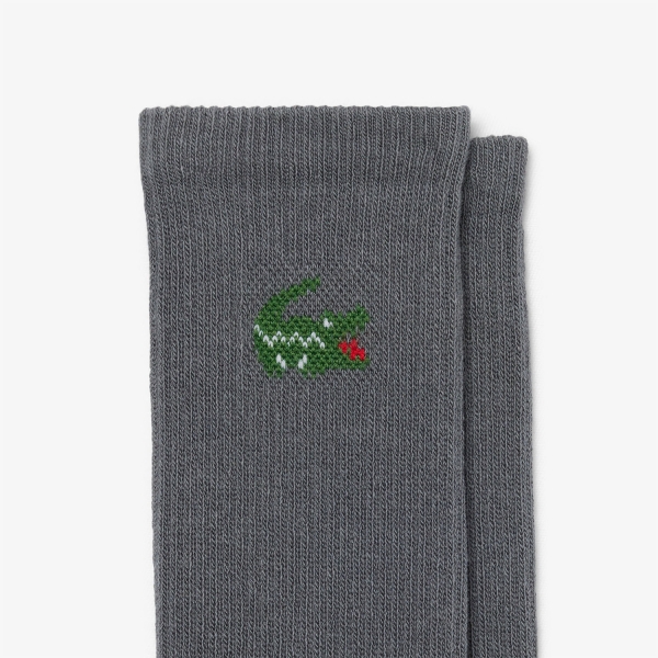 Lacoste Soft Crew x 3 Calze - Blanc/Bleu Clair/Gris
