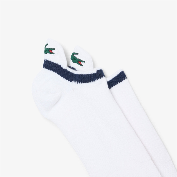 Lacoste Performance Low Socks - Blanc/Bleu Marine