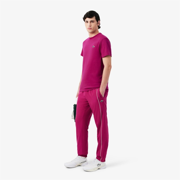 Lacoste Ultra Dry Back Print T-Shirt - Rose Fushia/Blanc