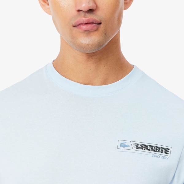 Lacoste Printed Graphic T-Shirt - Bleu Clair/Bleu