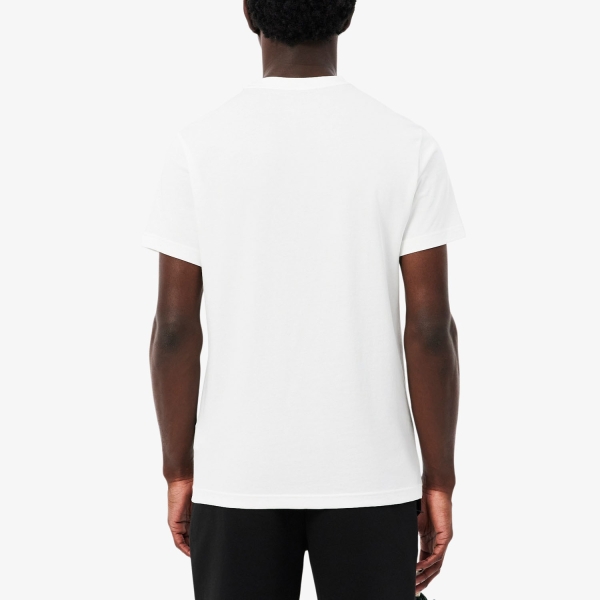 Lacoste XXL Logo Print T-Shirt - Blanc/Noir