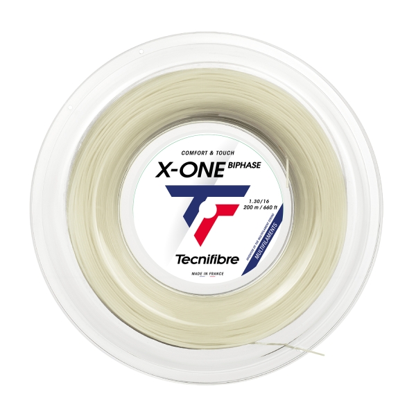 Corde Multifilamento Tecnifibre XOne Biphase 1.30 Matassa 200 m  Natural 01RXO130XN